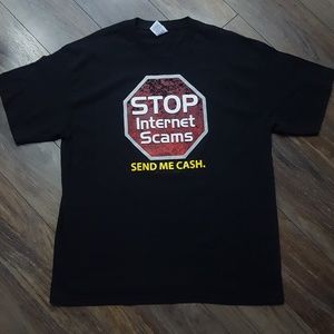 2011 Stop Internet Scams Shirt Sz XL